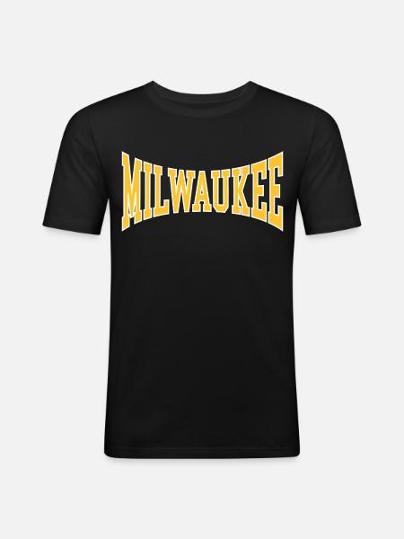 Milwaukee - Men's Slim Fit T-Shirt - black