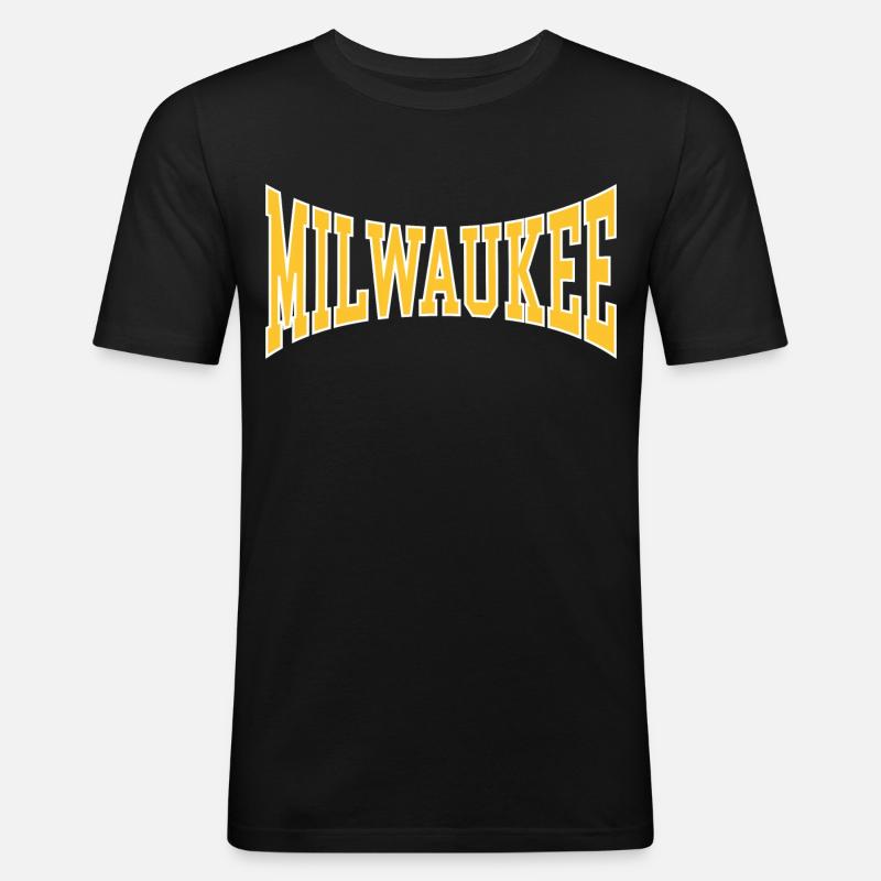 Milwaukee - Männer Slim Fit T-Shirt - Schwarz
