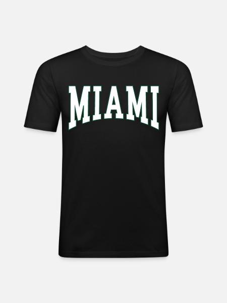 Miami - Men's Slim Fit T-Shirt - black