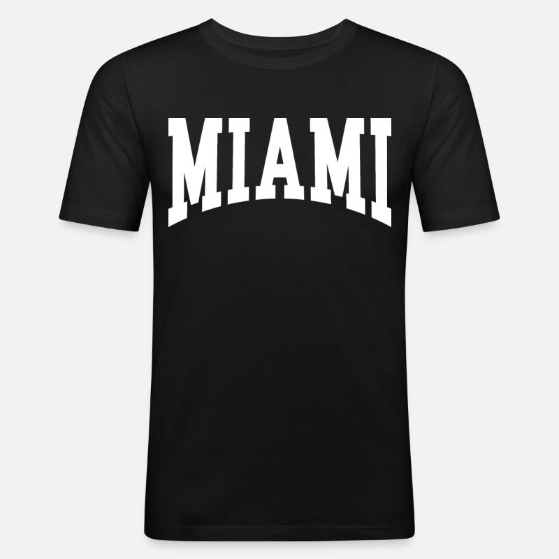 Miami - Männer Slim Fit T-Shirt - Schwarz