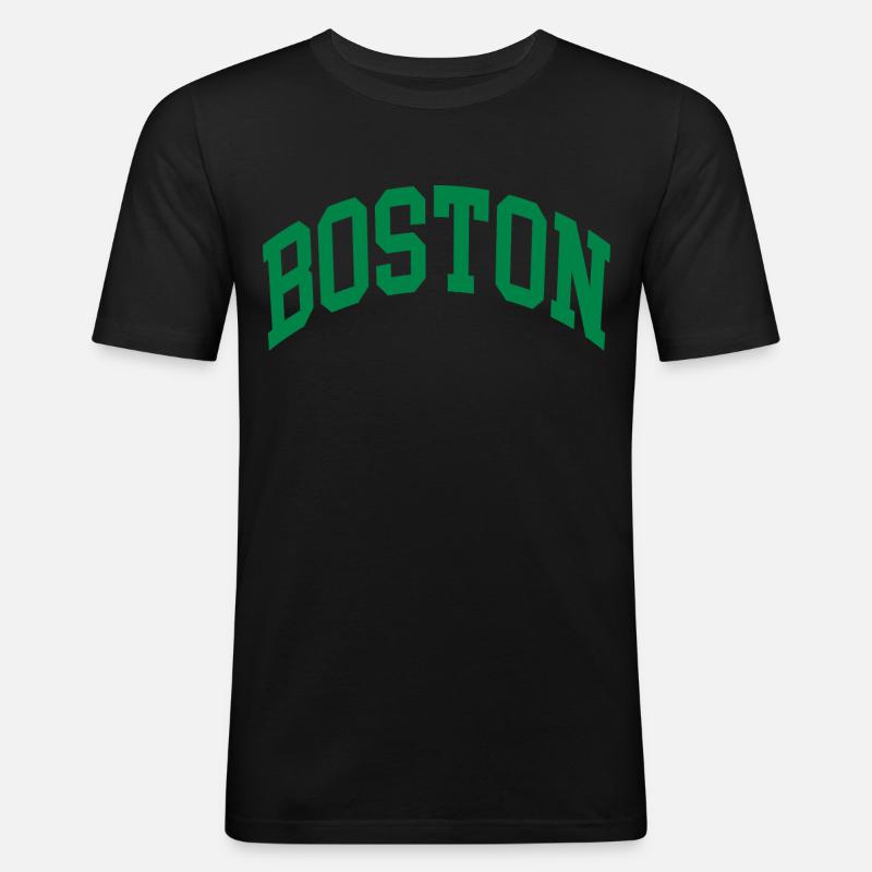 Boston - Männer Slim Fit T-Shirt - Schwarz