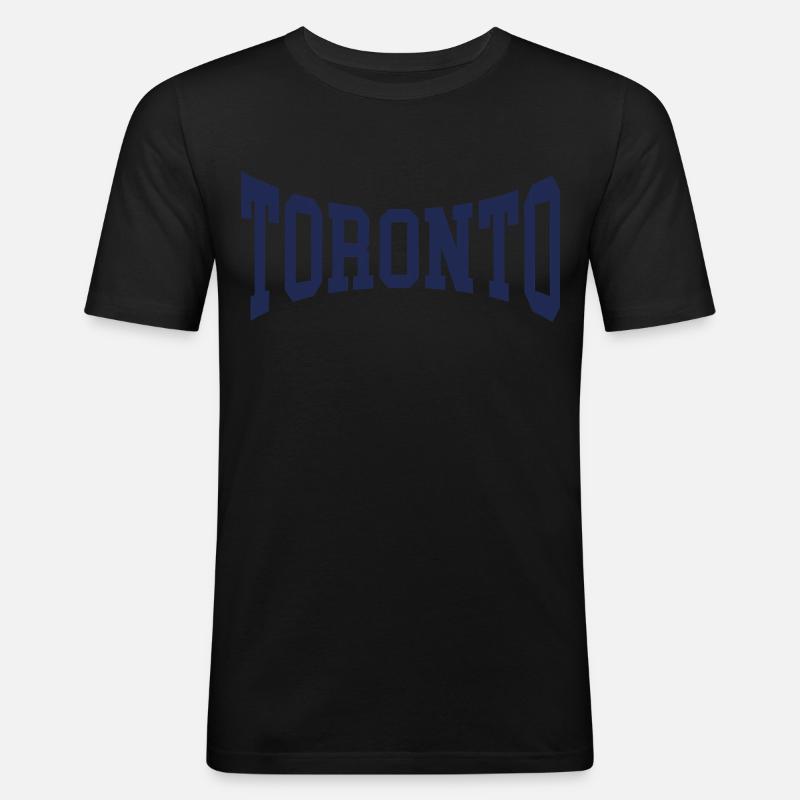 Toronto - Männer Slim Fit T-Shirt - Schwarz