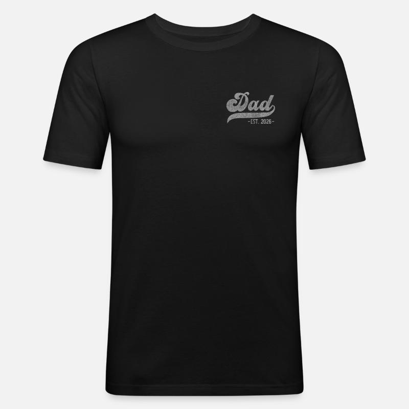 Dad EST. 2026 – Perfektes Geschenk - Männer Slim Fit T-Shirt - Schwarz