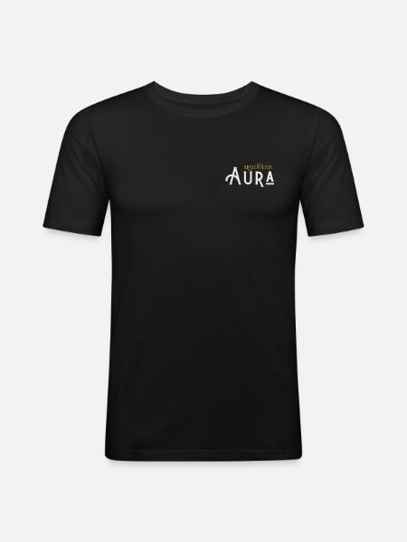 Absichtlich Aura - Männer Slim Fit T-Shirt - Schwarz