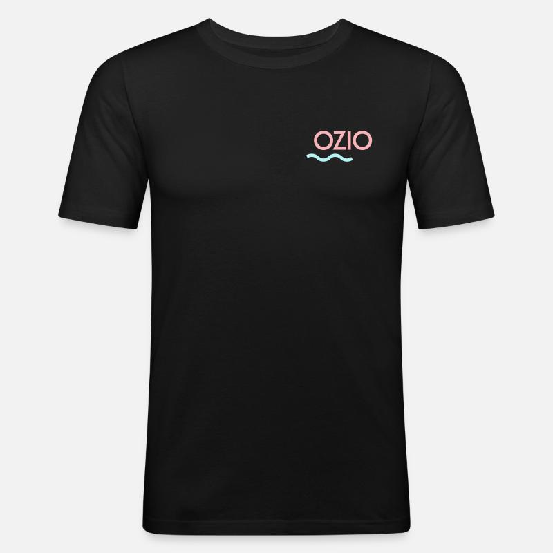 OZIO - Männer Slim Fit T-Shirt - Schwarz