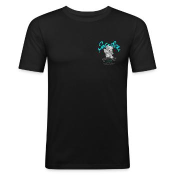 Bearstreet - Men's Slim Fit T-Shirt - black - Front - Nik (191cm)