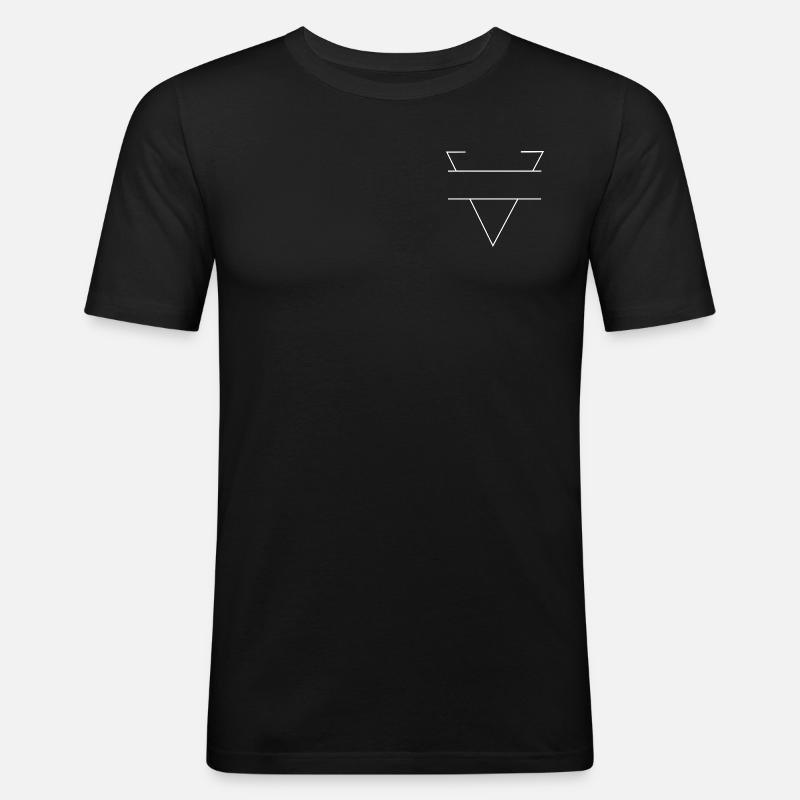 Triangle logo - Triangle shape - Men's Slim Fit T-Shirt - black