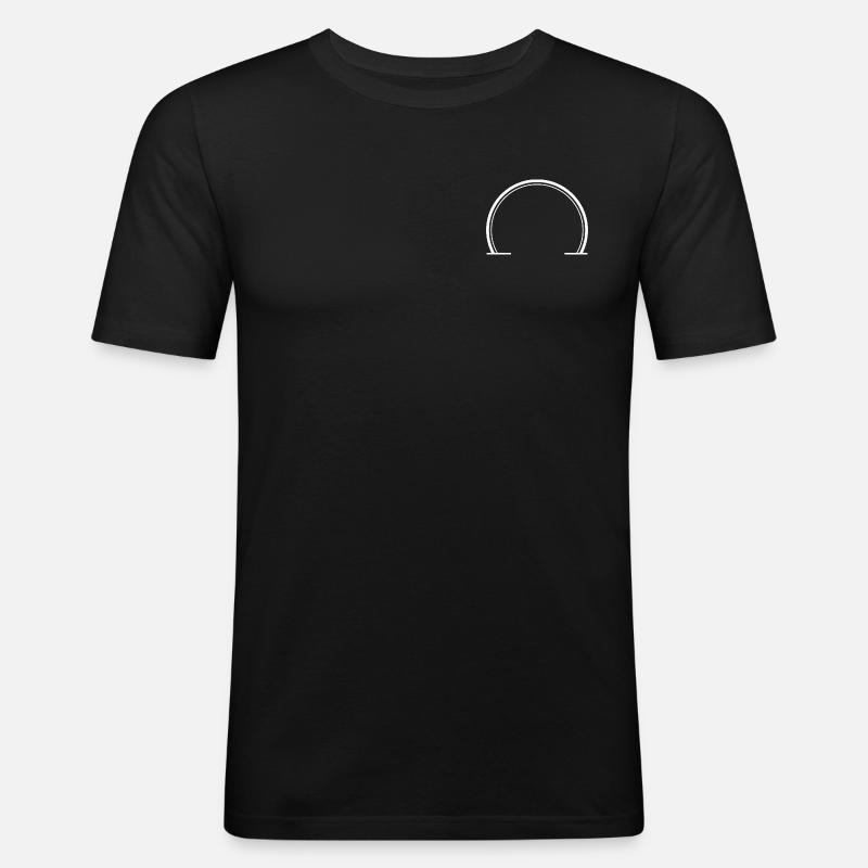 Torbogen - Bogen - Männer Slim Fit T-Shirt - Schwarz