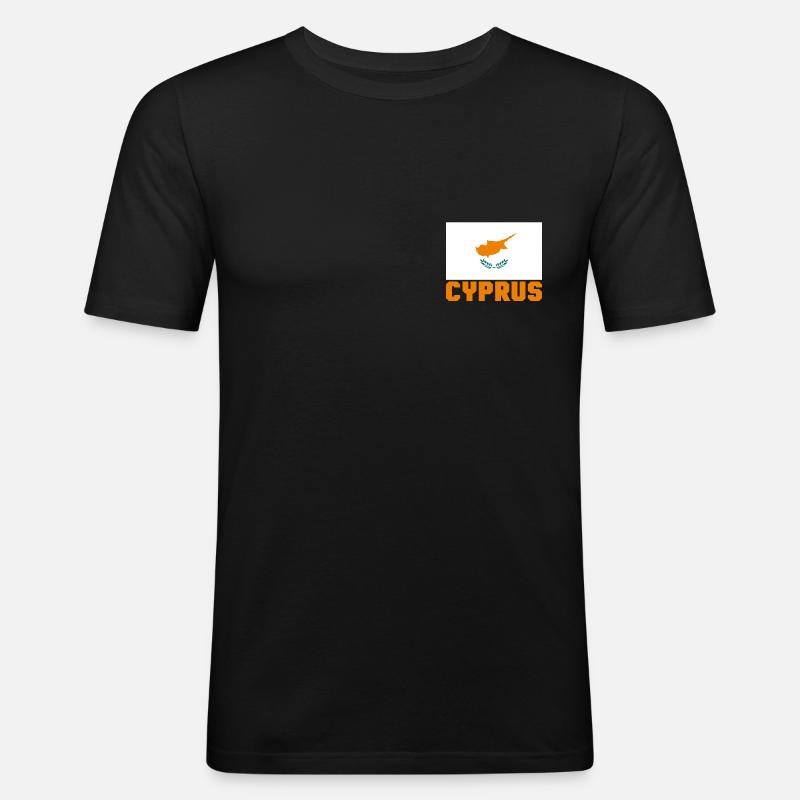 Zypern - Männer Slim Fit T-Shirt - Schwarz