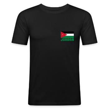 Jordanie - T-shirt près du corps Homme - noir - Devant - Nik (191cm)