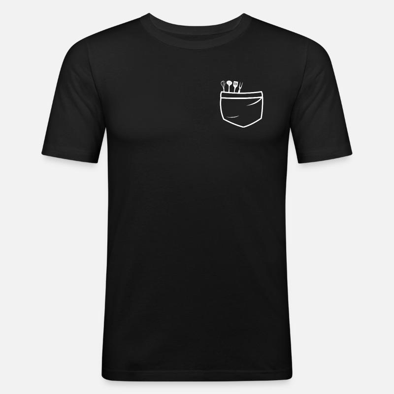 Kitchen Tool Bag Pattern - Men's Slim Fit T-Shirt - black