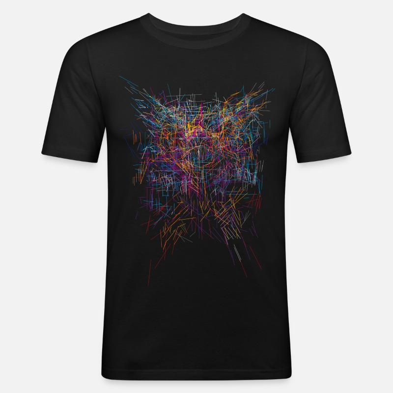 Sci-Fi Horror Design - Männer Slim Fit T-Shirt - Schwarz