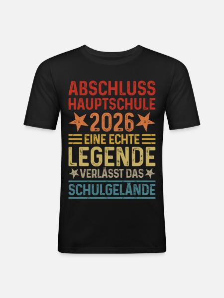 Secondary school leaving certificate 2026 - Men's Slim Fit T-Shirt - black