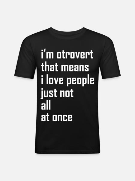otroverted - Men's Slim Fit T-Shirt - black