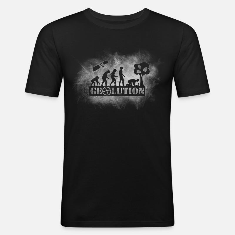 Geolution-light-grunge - Men's Slim Fit T-Shirt - black