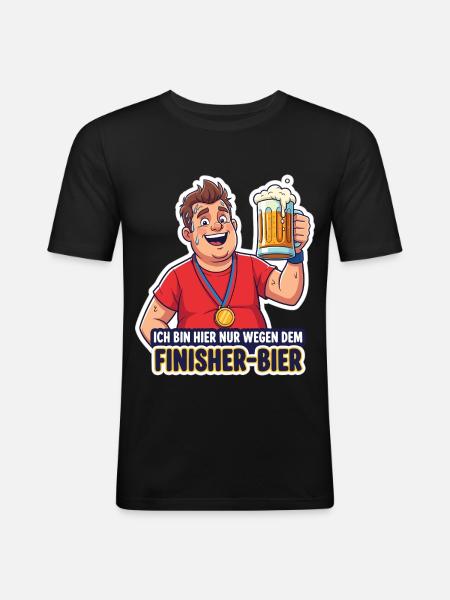 Finisher Beer - Men's Slim Fit T-Shirt - black