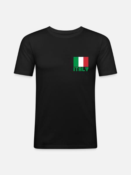 Italy - Men's Slim Fit T-Shirt - black
