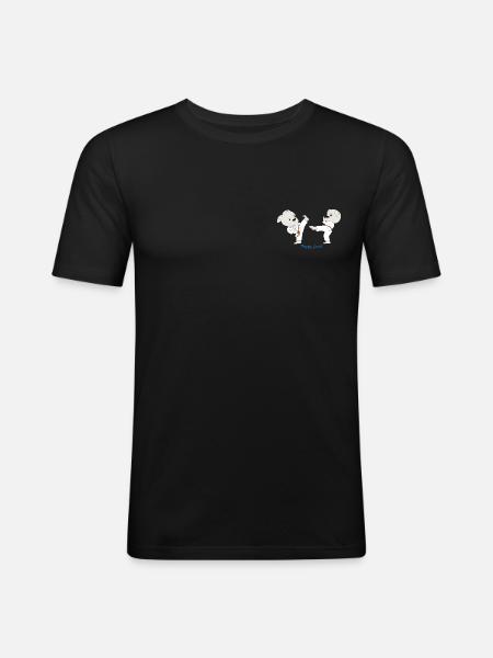 Happy Louis - KARATE DUO - Men's Slim Fit T-Shirt - black