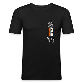 karate shotokan italy wkf - Men's Slim Fit T-Shirt - black - Front - Nik (191cm)