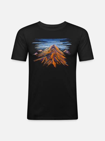 Mountain - Men's Slim Fit T-Shirt - black
