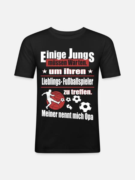Football Papi - T-shirt près du corps Homme - noir