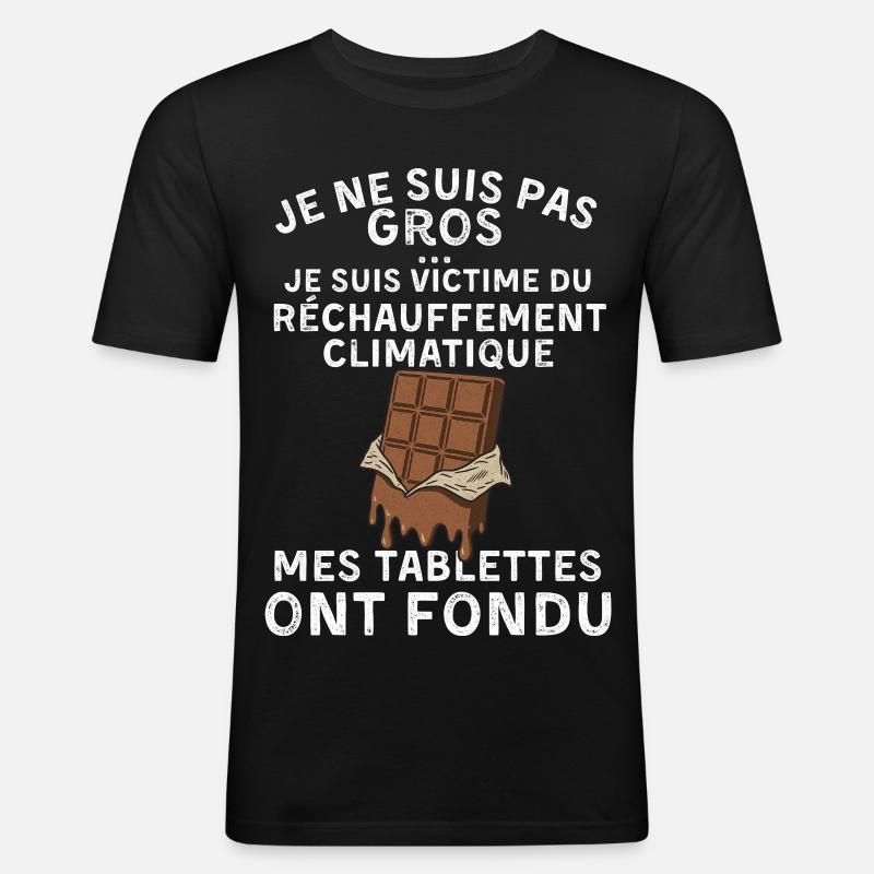 I'm Not Fat - lustige Mann Geschenkidee - Männer Slim Fit T-Shirt - Schwarz