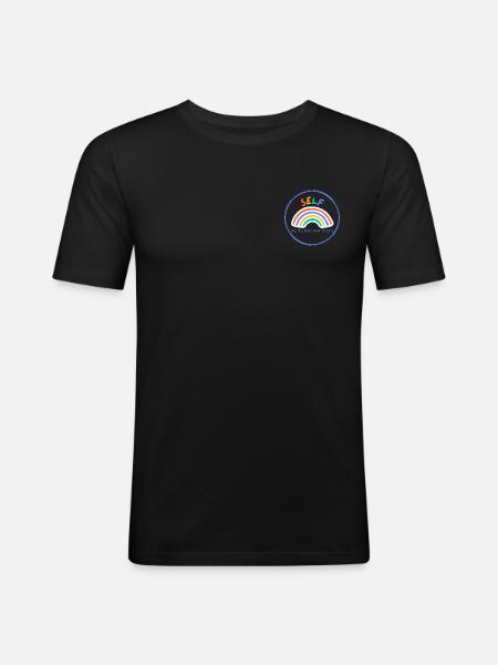 self-determination - Men's Slim Fit T-Shirt - black