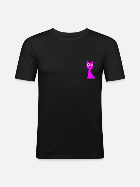 Cat - Men's Slim Fit T-Shirt - black