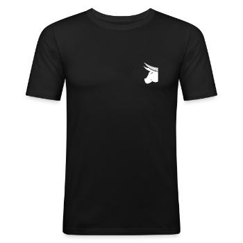 Steely Sports Signet - Männer Slim Fit T-Shirt - Schwarz - Vorne - Nik (191cm)