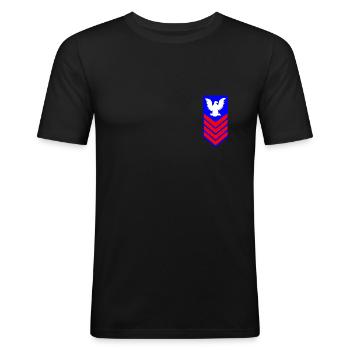 Military style - Men's Slim Fit T-Shirt - black - Front - Nik (191cm)