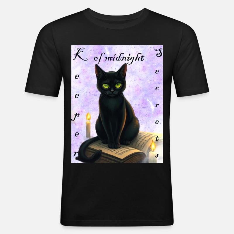 Hüter der Mitternachtsgeheimnisse - Männer Slim Fit T-Shirt - Schwarz