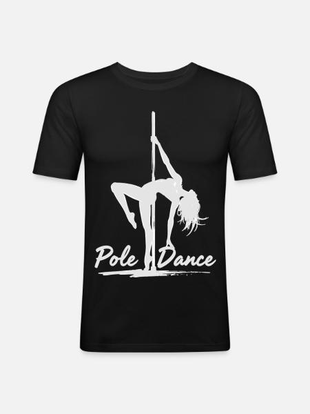Pole Dance Pole Dancer Silhouette Gift - Men's Slim Fit T-Shirt - black