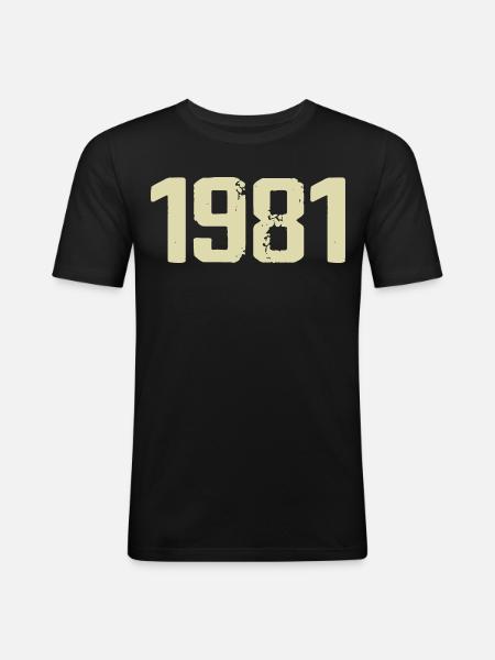 Jubilee 1981 - Men's Slim Fit T-Shirt - black