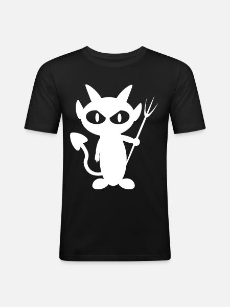 White Devil T-Shirt - Men's Slim Fit T-Shirt - black