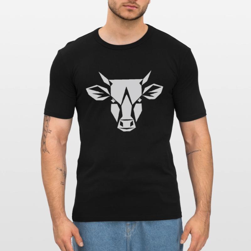 Polygone de taureau - Conception agricole T-shirt près du corps Homme