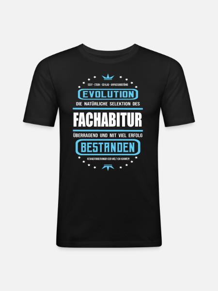 Fachabitur bestanden -Schulabschluss Design - Männer Slim Fit T-Shirt - Schwarz