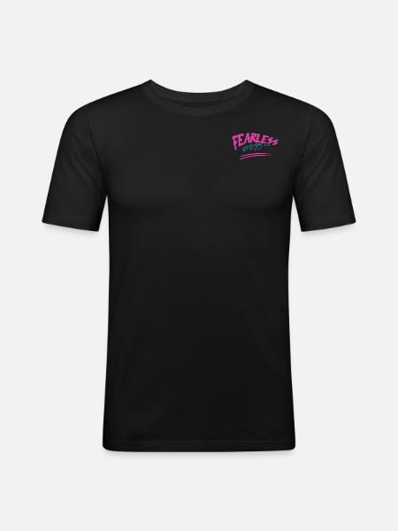 Fearless - Männer Slim Fit T-Shirt - Schwarz
