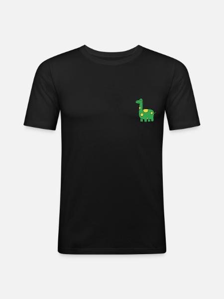Dinosaur illustration - Men's Slim Fit T-Shirt - black