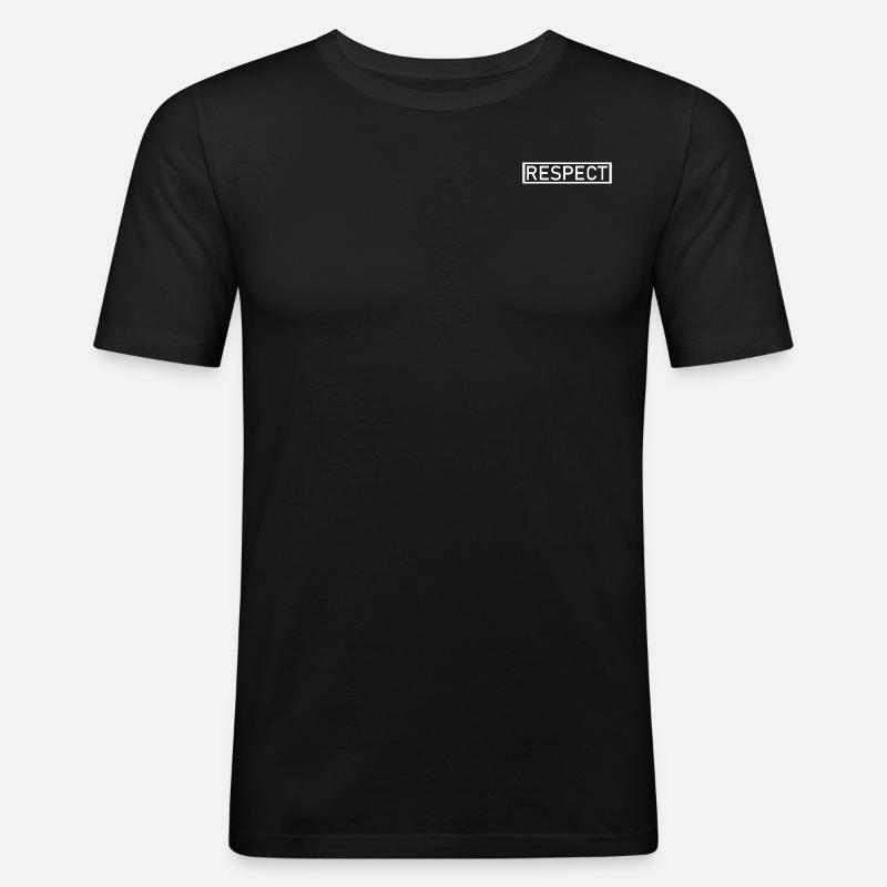 Respect - Männer Slim Fit T-Shirt - Schwarz