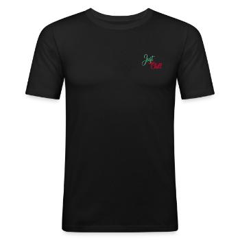 420 Just Chill - Men's Slim Fit T-Shirt - black - Front - Nik (191cm)