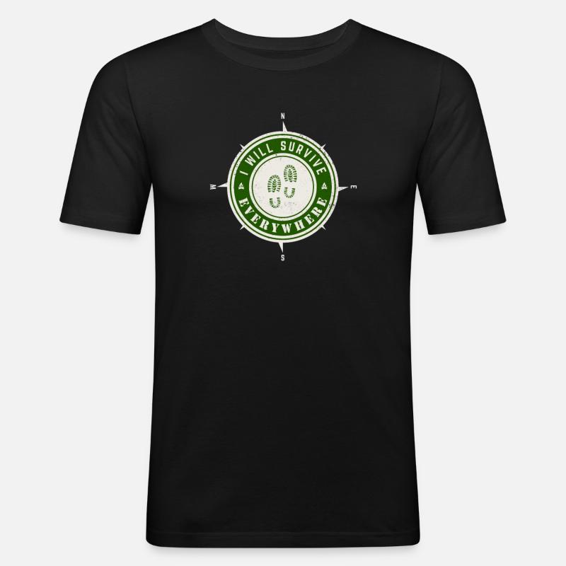 I will survive everywhere - Men's Slim Fit T-Shirt - black