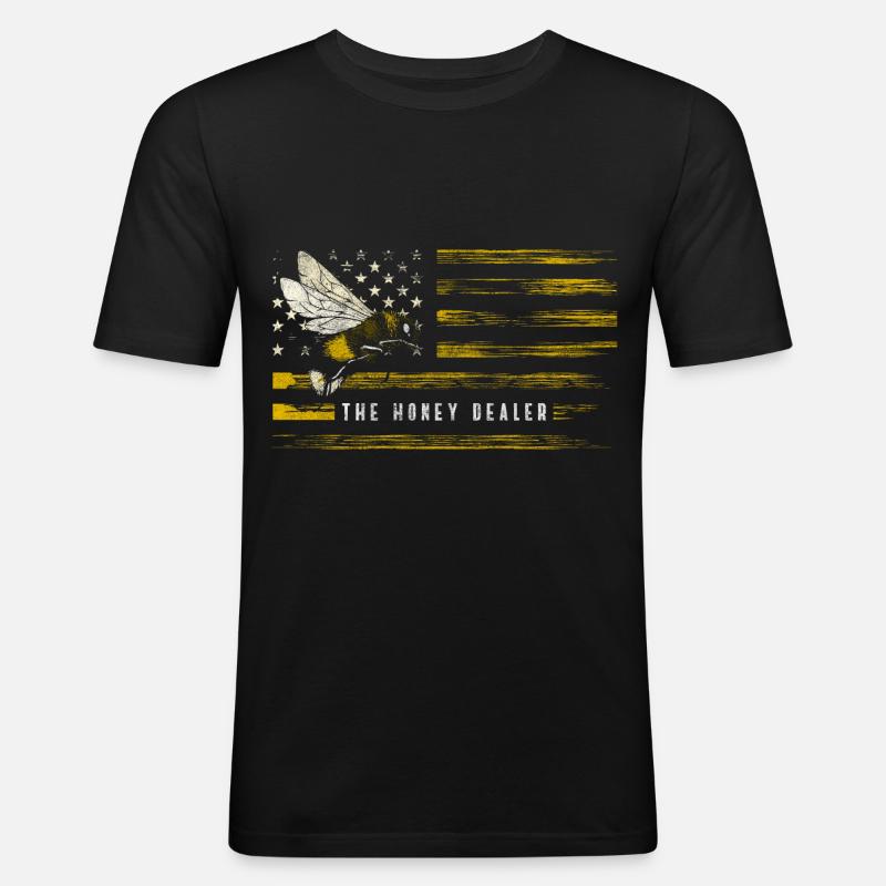 Bee Bumblebee Insect Bee - Men's Slim Fit T-Shirt - black