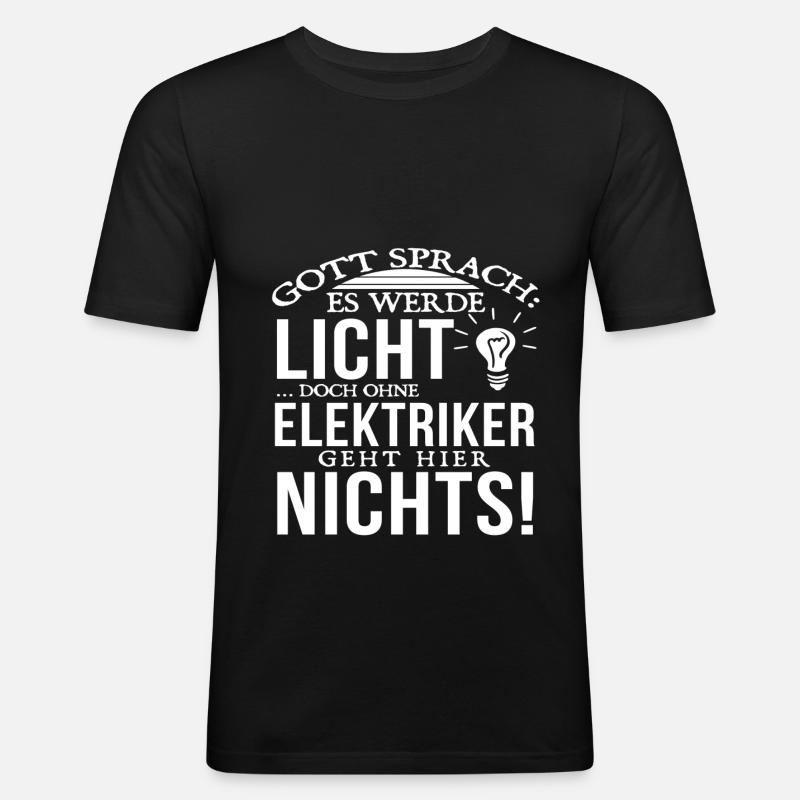 Elektriker - Beruf - Männer Slim Fit T-Shirt - Schwarz