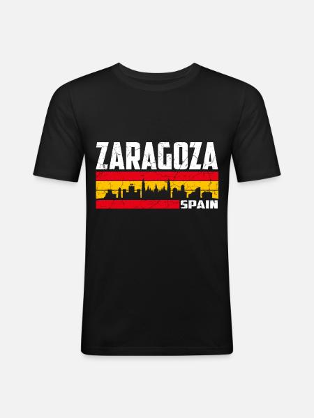 Zaragoza Spain - Men's Slim Fit T-Shirt - black