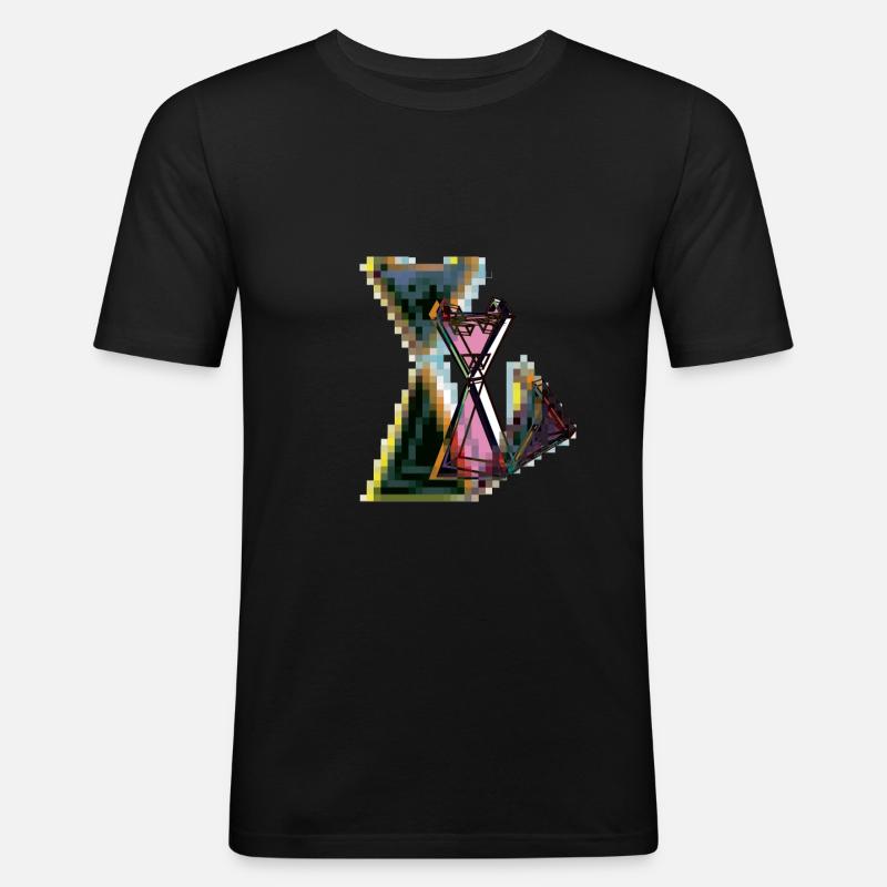 CAT TWENTY - Männer Slim Fit T-Shirt - Schwarz