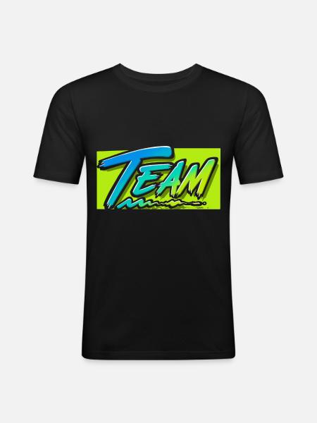 team - Men's Slim Fit T-Shirt - black