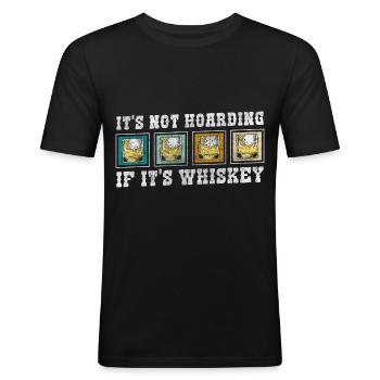 Rum Genießer Mann Scotch - Männer Slim Fit T-Shirt - Schwarz - Vorne - Nik (191cm)
