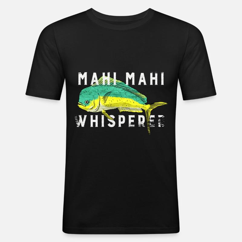 mahi mahi Flüsterer Whisperer - Männer Slim Fit T-Shirt - Schwarz