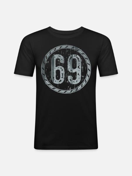 69 - Men's Slim Fit T-Shirt - black