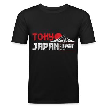 Asien Reisen Tempel Trip - Männer Slim Fit T-Shirt - Schwarz - Vorne - Nik (191cm)